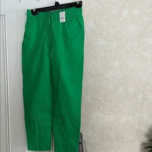 JCrew Women’s Green Cotton Pants. NWT. Size 00